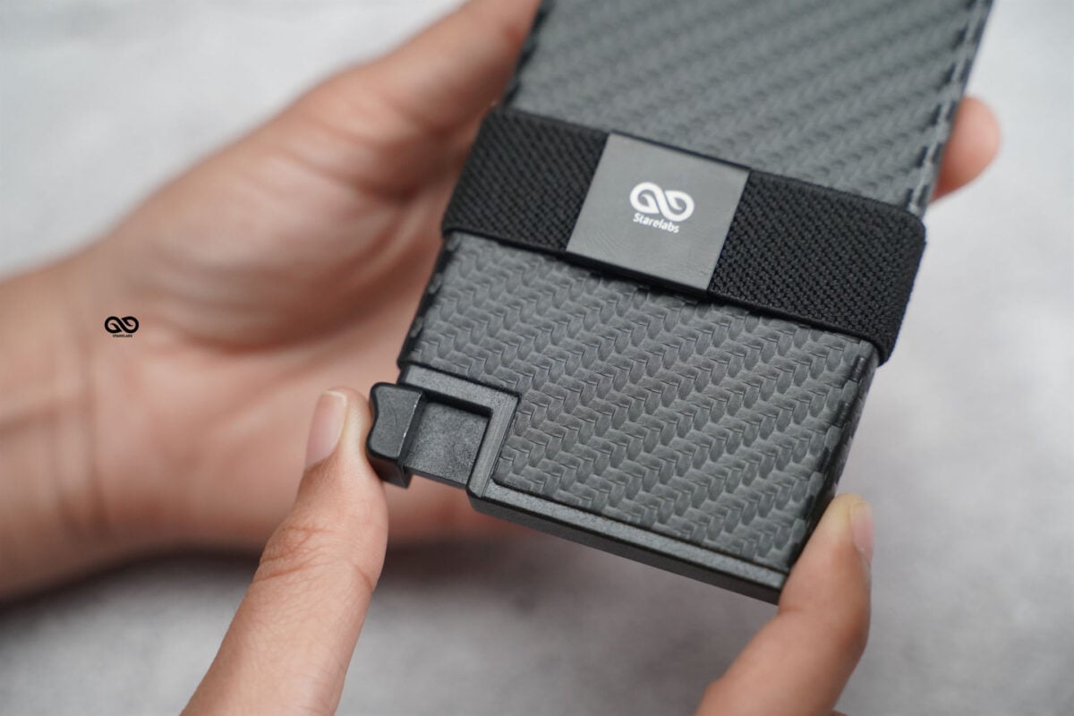 Slim Carbon Fiber Mini Pop Up Wallet