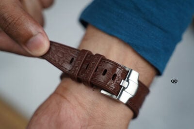 Wood brown Silicone Faux Leather Strap For Apple Watch 44MM 45MM 46MM Series 4 5 6 7 8 9 10 SE SE 2 Gen