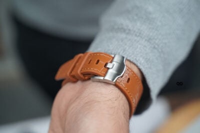 Cinnamon brown Silicone Faux Leather Strap For Apple Watch 49 MM Series Ultra/Ultra 2