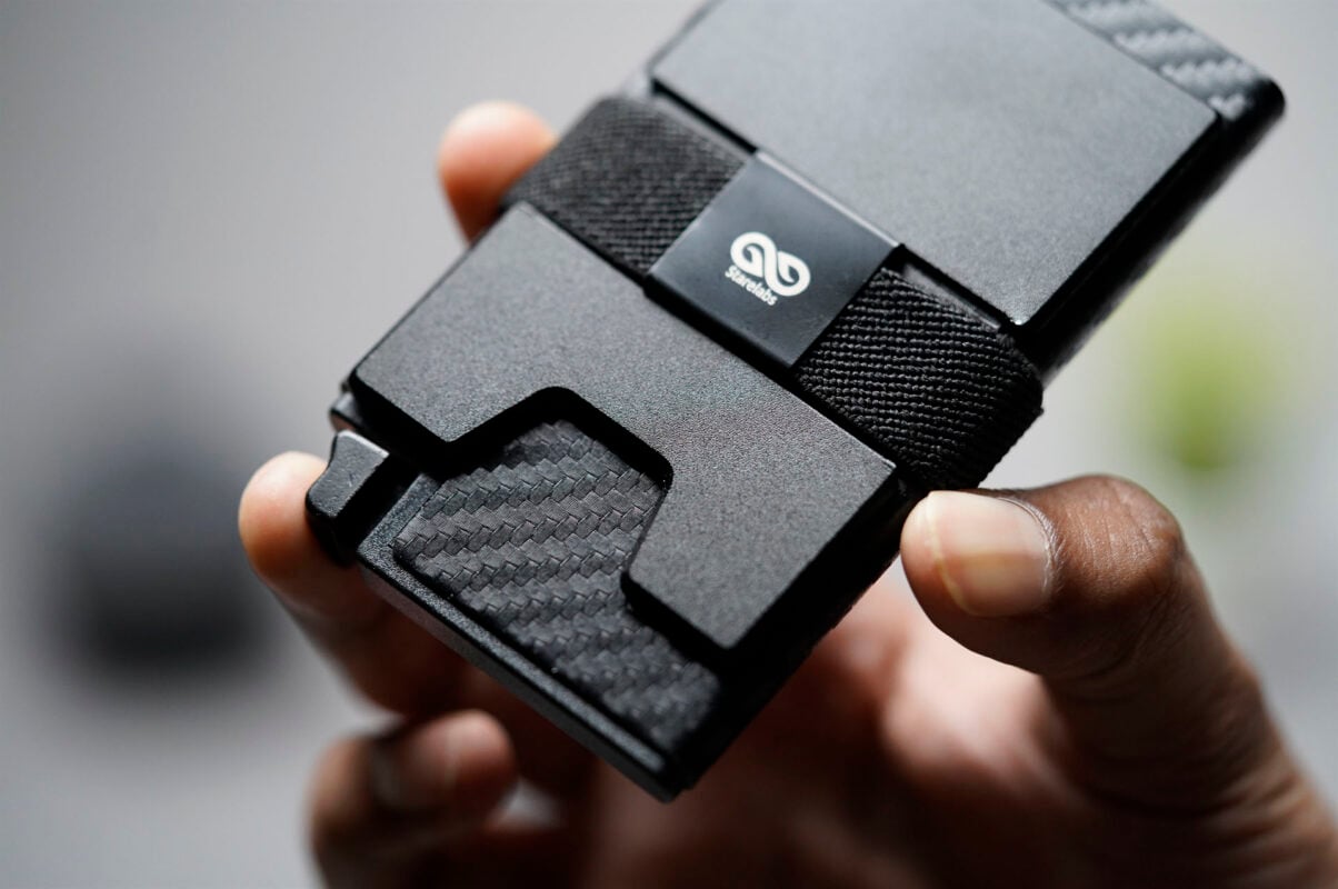 Slim Carbon Fiber Mini Pop Up Wallet