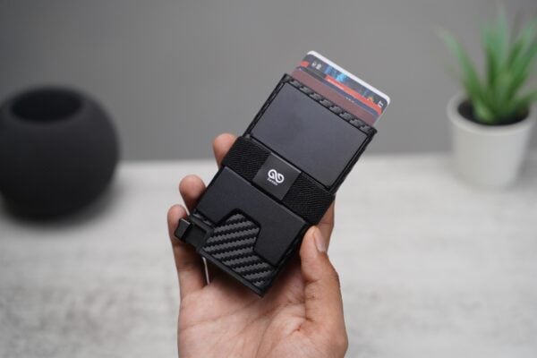 Slim Carbon Fiber Mini Pop Up Wallet - Image 12
