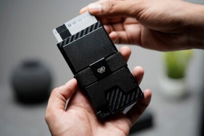 Slim Carbon Fiber Mini Pop Up Wallet