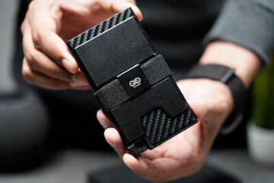 Slim Carbon Fiber Mini Pop Up Wallet