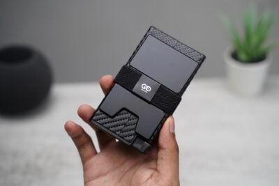 Slim Carbon Fiber Mini Pop Up Wallet