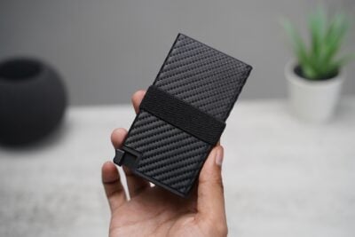 Slim Carbon Fiber Mini Pop Up Wallet