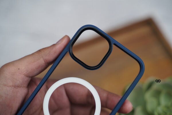 Dark Blue Magsafe Drop Proof Sleek Transparent case For iPhone 13 - Image 3