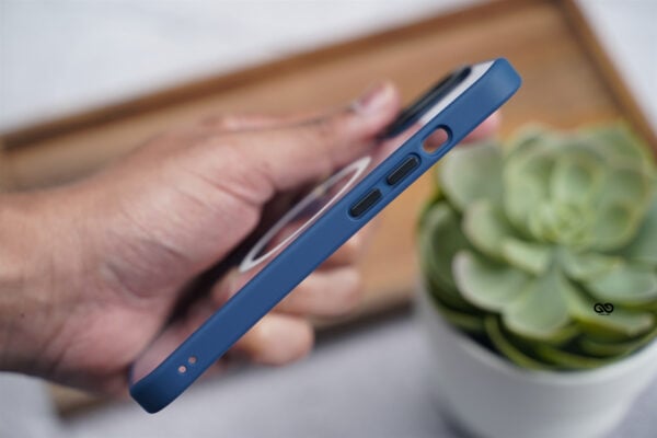 Dark Blue Magsafe Drop Proof Sleek Transparent case For iPhone 13 - Image 13