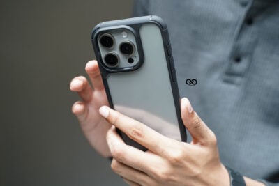 Black Defender Rugged Protective Case for iPhone 15 Pro