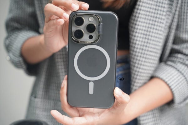 Smoky Black Magsafe Matte Finish Case with Kickstand Ring Feature - Image 6