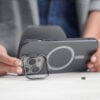 Smoky Black Magsafe Matte Finish Case with Kickstand Ring Feature