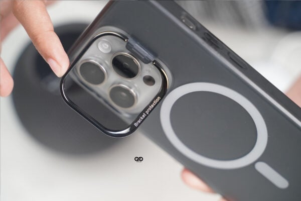 Smoky Black Magsafe Matte Finish Case with Kickstand Ring Feature - Image 56