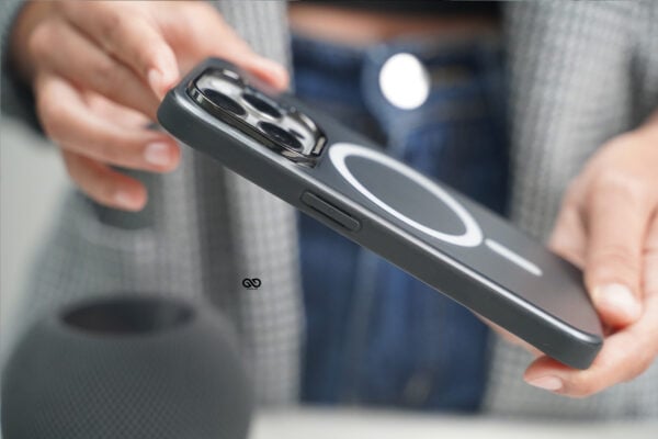 Smoky Black Magsafe Matte Finish Case with Kickstand Ring Feature - Image 2