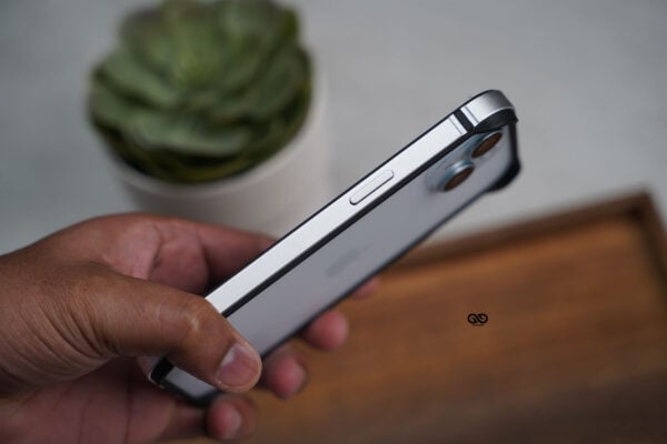 Silver Fiber Bumper for iPhone 15 (Bumper, not a Case) - Image 2