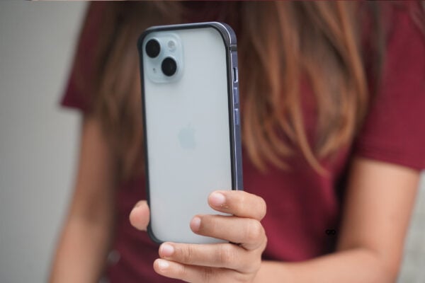Blue Fiber Bumper for iPhone 15 (Bumper, not a Case)