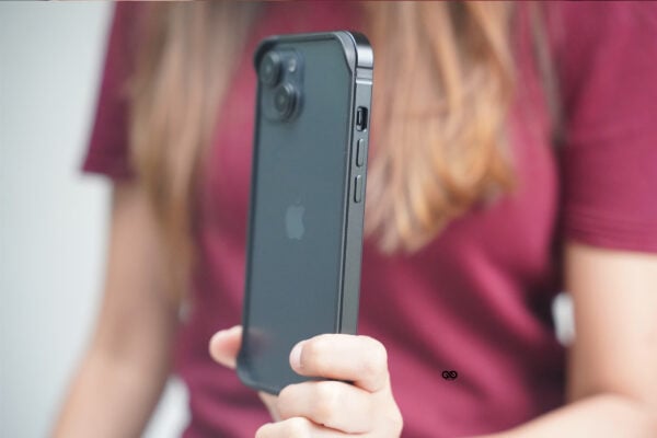 Black Fiber Bumper for iPhone 15 Plus (Bumper, not a Case)