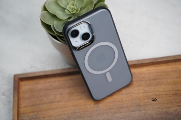 Smoky Black Magsafe Matte Finish Case with Kickstand Ring Feature - Image 11