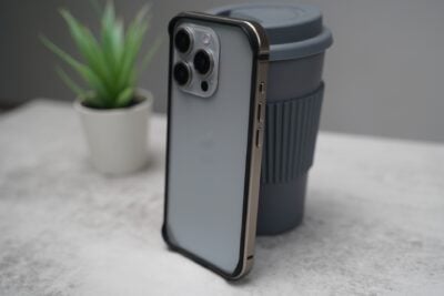 Natural titanium Fiber Bumper for iPhone 15 Pro Max (Bumper, not a Case)
