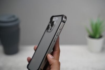 Natural titanium Fiber Bumper for iPhone 15 Pro Max (Bumper, not a Case)