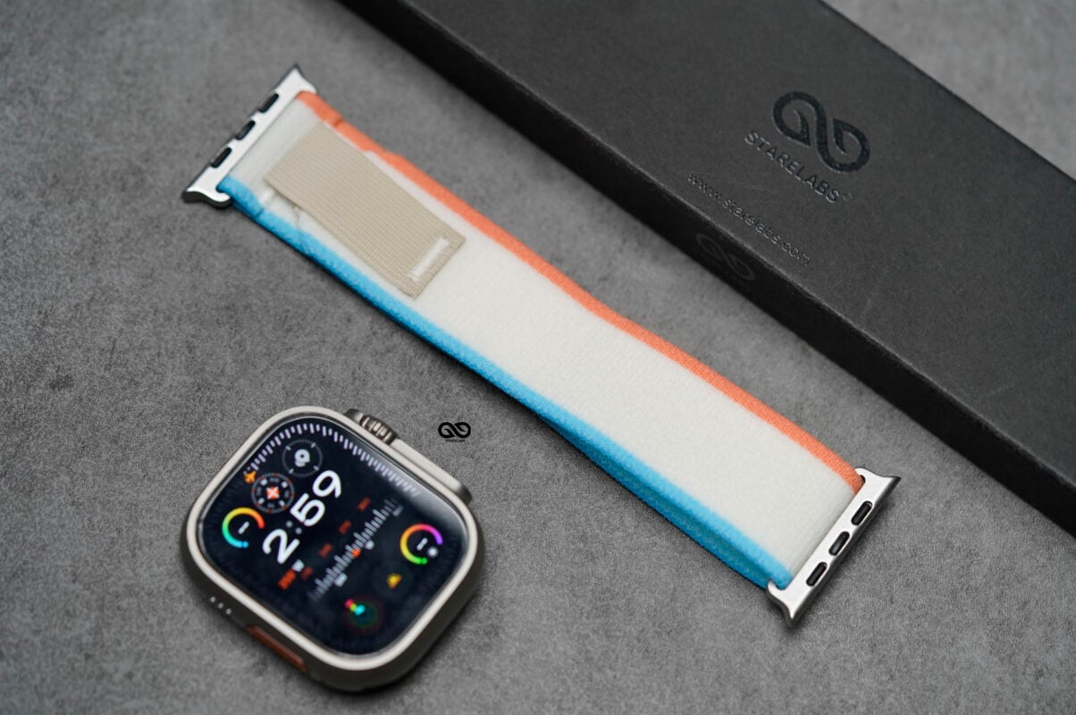 Orange/Beige Trail Loop Band For Apple Watch 49 MM Series Ultra/Ultra 2