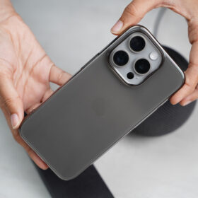 Smoke Black Slim Hard Case For iPhone 15/15Plus/15Pro/15Pro Max