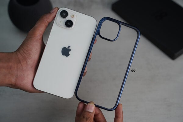 Deep Blue Transparent shockproof case with colored border For iPhone 15/15 Plus - Image 7