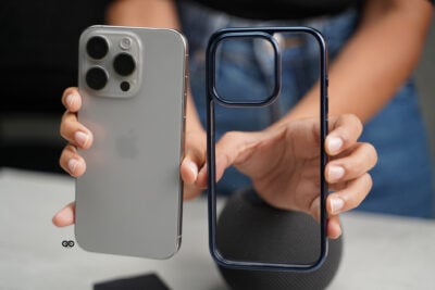 Black Transparent shockproof case with colored border For iPhone 15Pro/15Pro Max