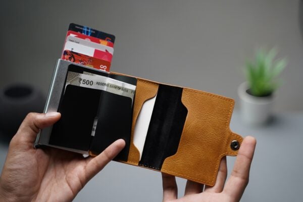 Vegan Leather Card And Cash Holder - Image 36