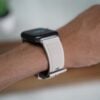 Sand Beige Waterproof Silicone Sports Band with Buckle for Apple Watch 44MM 45MM 46MM Series 4 5 6 7 8 9 10 SE SE 2 Gen