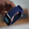 Deep Navy Waterproof Silicone Sports Band with Buckle for Apple Watch 44MM 45MM 46MM Series 4 5 6 7 8 9 10 SE SE 2 Gen