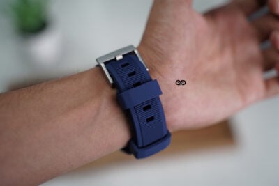 Deep Navy Waterproof Silicone Sports Band with Buckle for Apple Watch 44MM 45MM 46MM Series 4 5 6 7 8 9 10 SE SE 2 Gen
