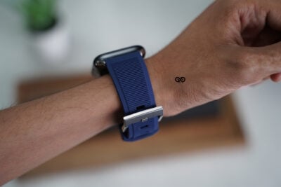 Deep Navy Waterproof Silicone Sports Band with Buckle for Apple Watch 44MM 45MM 46MM Series 4 5 6 7 8 9 10 SE SE 2 Gen
