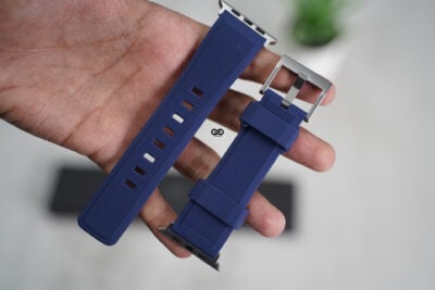 Deep Navy Waterproof Silicone Sports Band with Buckle for Apple Watch 49 MM Series Ultra/Ultra 2