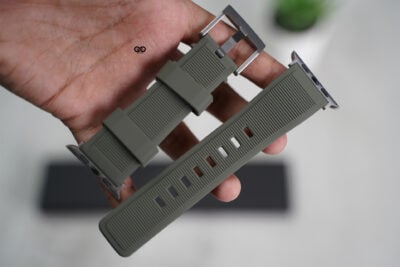 Army Green Waterproof Silicone Sports Band with Buckle for Apple Watch 49 MM Series Ultra/Ultra 2