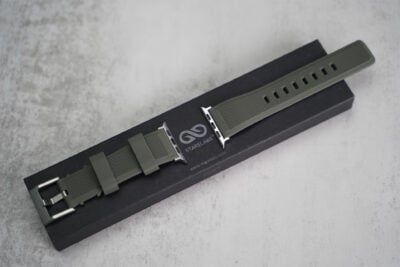 Army Green Waterproof Silicone Sports Band with Buckle for Apple Watch 49 MM Series Ultra/Ultra 2