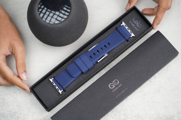 Deep Navy Waterproof Silicone Sports Band with Buckle for Apple Watch 49 MM Series Ultra/Ultra 2 - Image 3