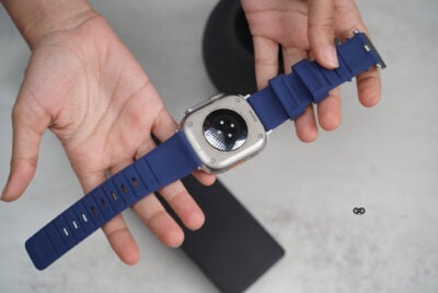 Deep Navy Waterproof Silicone Sports Band with Buckle for Apple Watch 49 MM Series Ultra/Ultra 2