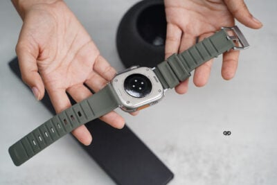 Army Green Waterproof Silicone Sports Band with Buckle for Apple Watch 49 MM Series Ultra/Ultra 2