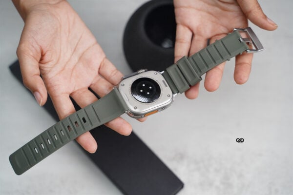 Army Green Waterproof Silicone Sports Band with Buckle for Apple Watch 49 MM Series Ultra/Ultra 2 - Image 10