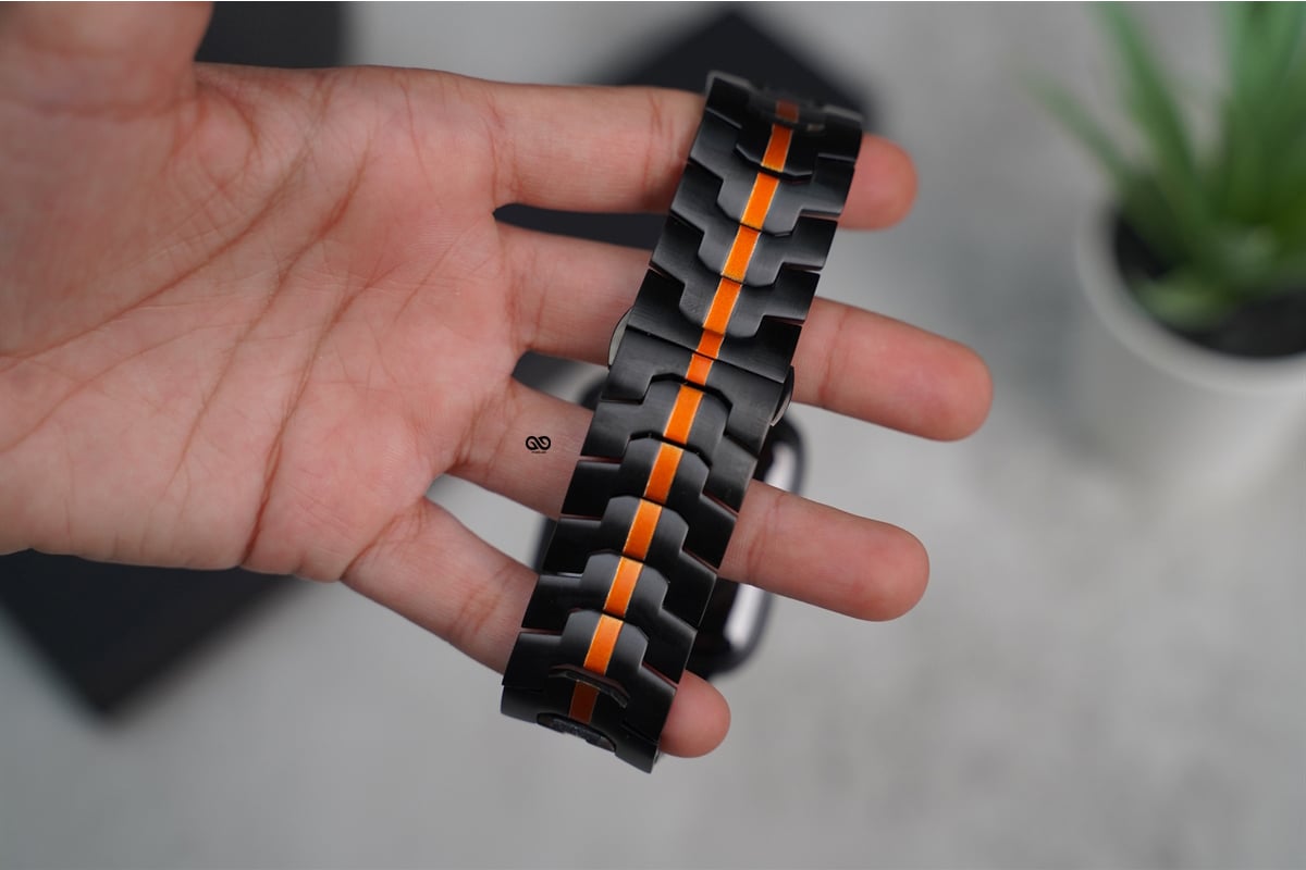 Black/Orange Link Chain Strap For Apple Watch 44MM 45MM 46MM Series 4 5 6 7 8 9 10 SE SE 2 Gen 24 Black/Orange Link Chain Strap For Apple Watch 44MM 45MM 46MM Series 4 5 6 7 8 9 10 SE SE 2 Gen