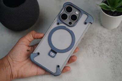 Frameless Armored Case with Kickstand Feature