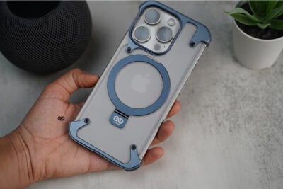 Frameless Armored Case with Kickstand Feature