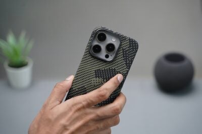 Magsafe Camo Black Yellow Real Aramid Case for iPhone 15 Pro