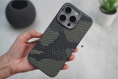 Magsafe Camo Black Yellow Real Aramid Case for iPhone 15 Pro