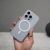 Frosted White Magsafe Ultra Thin Case For iPhone 15 Pro Max/15 Plus