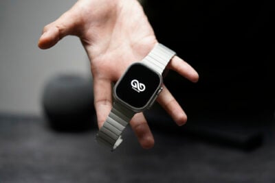 Real Titanium Link Strap Metal Bracelet With Detachable Link For Apple Watch 49 MM Series Ultra/Ultra 2