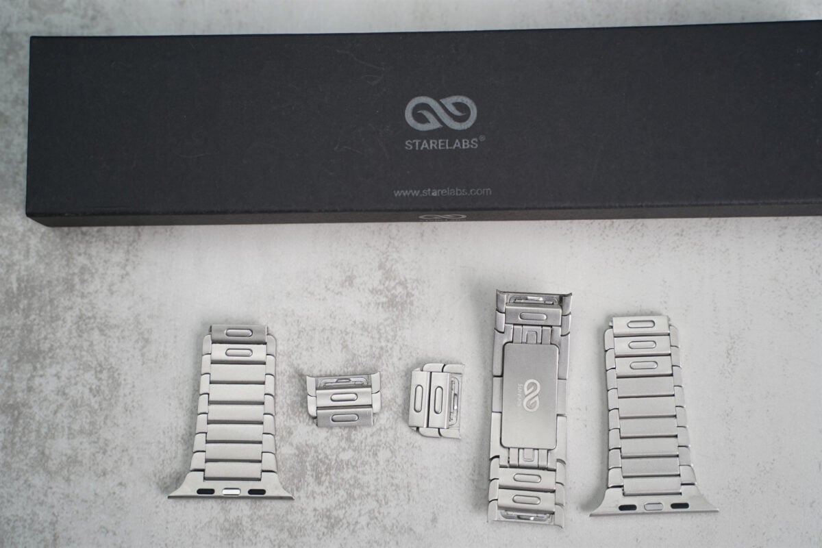 Real Titanium Link Strap Metal Bracelet With Detachable Link For Apple Watch 49 MM Series Ultra/Ultra 2