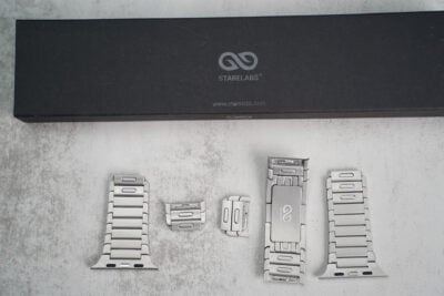 Real Titanium Link Strap Metal Bracelet With Detachable Link For Apple Watch 49 MM Series Ultra/Ultra 2