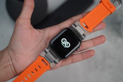 Titanium Buckle Band With Silicone Strap For Apple Watch 44MM 45MM 46MM Series 4 5 6 7 8 9 10 SE SE 2 Gen