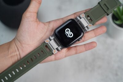 Titanium Buckle Band With Silicone Strap For Apple Watch 44MM 45MM 46MM Series 4 5 6 7 8 9 10 SE SE 2 Gen