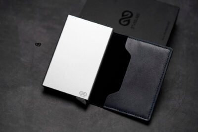 Slim Vegan Leather Card Holder with Single Slot Wallet